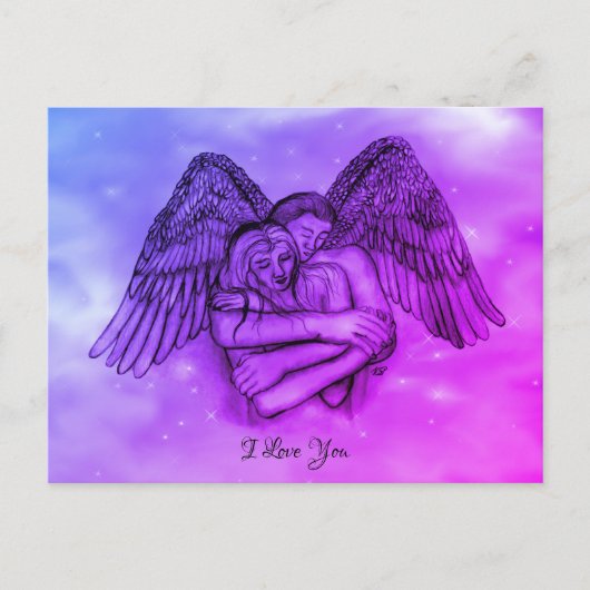愛の天使エロス、私はあなたを愛 ポストカード (正面)