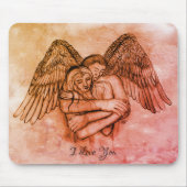 愛の天使エロス、私はあなたを愛 マウスパッド (正面)