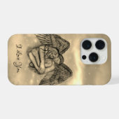 愛の天使エロス、私はあなたを愛 iPhoneケース (裏面横)