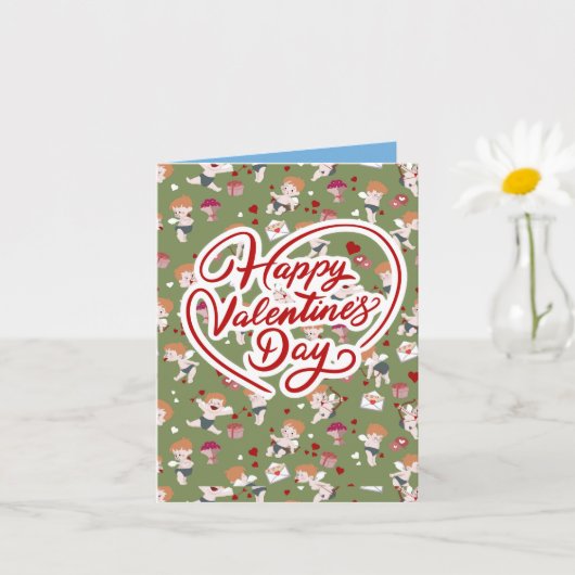 愛の天使 カード (小さな植物)