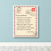 愛の夫 |愛する夫への手紙 キャンバスプリント (インサイチュ (ウッドフロア))