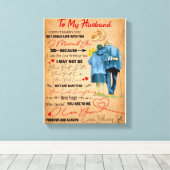 愛の夫 |愛する夫への手紙 キャンバスプリント (インサイチュ (ウッドフロア))