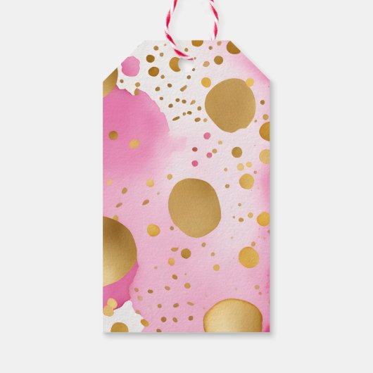 愛の女の子テディベア赤ちゃんシャワーの好意でシャワー ギフトタグ (裏面)