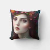 愛の女神フラワー素晴らしポートレート クッション (正面)