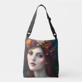愛の女神フラワー素晴らしポートレート クロスボディバッグ (正面)