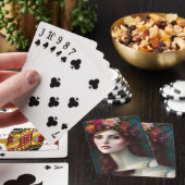 愛の女神フラワー素晴らしポートレート トランプ (インサイチュ)