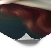 愛の女神フラワー素晴らしポートレート ポスター (角)