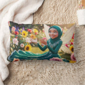 愛の妖精が散らばる ランバークッション (ブランケット)