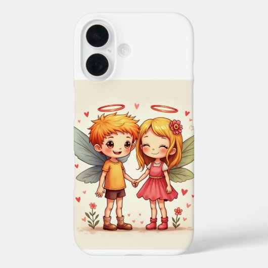 愛の妖精のペアiPhone 16ケース Case-Mate iPhoneケース (裏面)