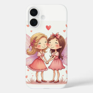 愛の妖精のペアiPhone 16ケース iPhone 16ケース