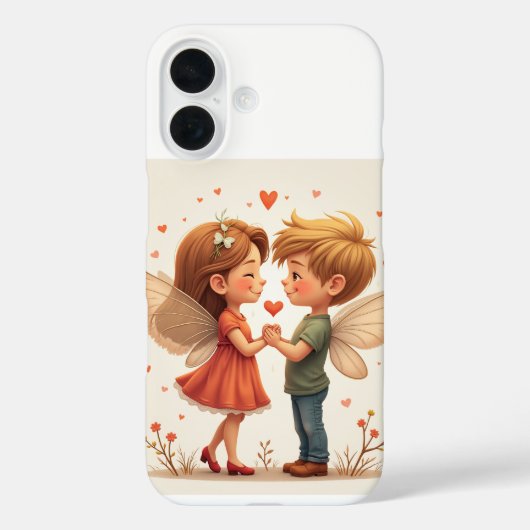 愛の妖精のペアiPhone 16ケース Case-Mate iPhoneケース (裏面)
