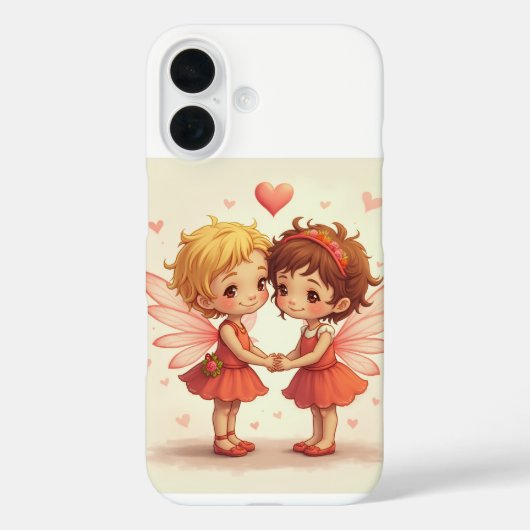 愛の妖精のペアiPhone 16ケース Case-Mate iPhoneケース (裏面)