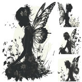 愛の妖精の赤ちゃんシャワーギフト |誕生統計ポスター フォトプリント