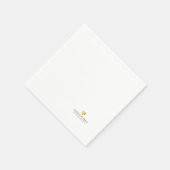 愛の妻と夫の名前のロマンチックなハート スタンダードカクテルナプキン (角)