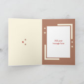 愛の姪のマウスの茶色のクリスマス シーズンカード (内部)