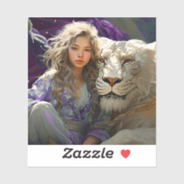 「愛の娘とライオン シール