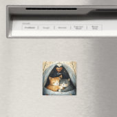 愛の子ネコの子どもたち図解入りの、写真付きのアート マグネット (インサイチュ (食洗機))