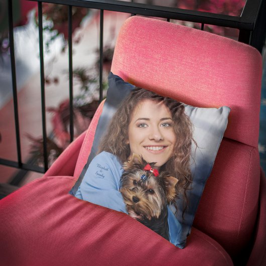 愛の子犬ペット動物の写真パーソナライズ クッション