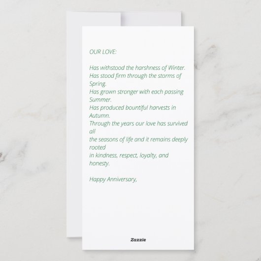 愛の季節 シーズンカード (裏面)