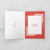 愛の孫ペンギン赤いクリスマス シーズンカード (内部)