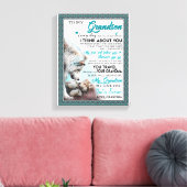 愛の孫 |おばあちゃんの孫への手紙 キャンバスプリント (インサイチュ (リビング))