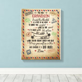 愛の孫 |おばあちゃんの孫への手紙 キャンバスプリント (インサイチュ (ウッドフロア))