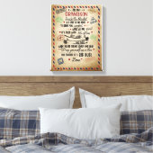 愛の孫 |おばあちゃんの孫への手紙 キャンバスプリント (インサイチュ (寝室))