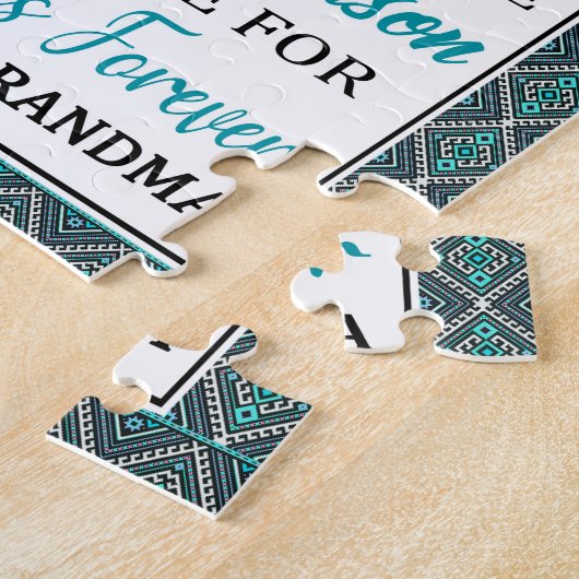 愛の孫 |おばあちゃんの孫への手紙 ジグソーパズル (側面)