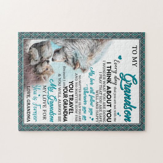 愛の孫 |おばあちゃんの孫への手紙 ジグソーパズル (横)