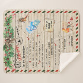 愛の孫|私の孫への手紙誇りを持ったI Of You シェルパブランケット (正面(横))