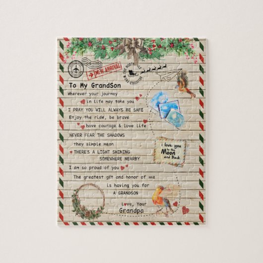 愛の孫|私の孫への手紙誇りを持ったI Of You ジグソーパズル (縦)