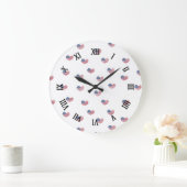 愛の宇佐文様 ラージ壁時計 (ホーム)