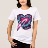 愛の宇宙を探索する デザイン トライブレンドTシャツ (正面)