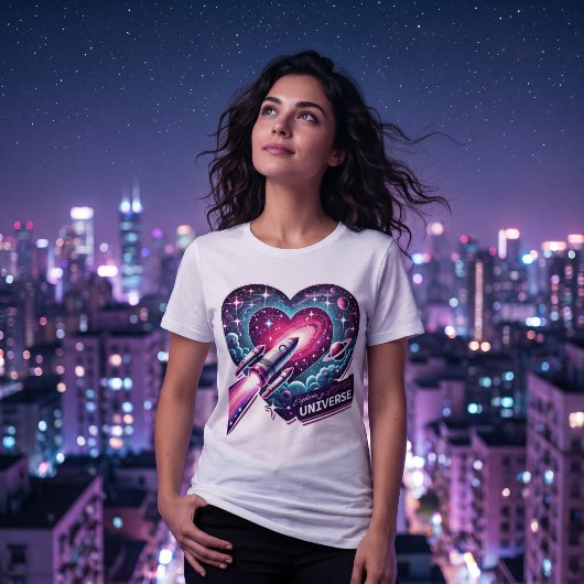 愛の宇宙を探索する デザイン トライブレンドTシャツ