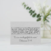 愛の完全な結合の結合~聖なる書物、 経典~日付を保存 案内ポストカード (スタンド正面)