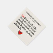 愛の定義ウェディングレセプション スタンダードカクテルナプキン (角)