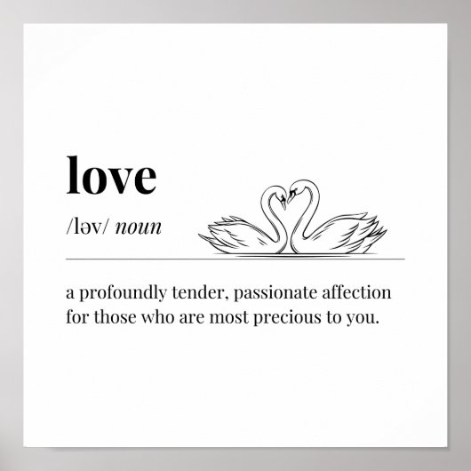愛の定義スワン ポスター (正面)