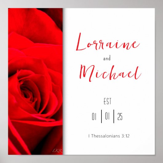 愛の宣言レッドローズスクエアポスター ポスター (正面)