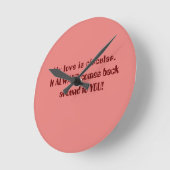 愛の宣言 ラウンド壁時計 (傾斜)