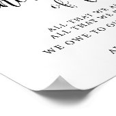 愛の家族の結婚世代ありがとうサイン ポスター (角)