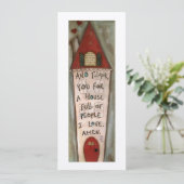 愛の家 – フラットフレームカード 招待状 (スタンド正面)