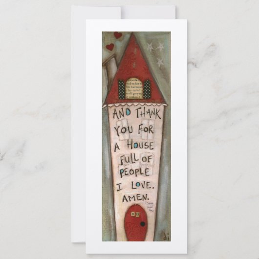 愛の家 – フラットフレームカード 招待状 (正面)