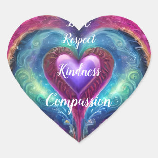 愛の尊敬やさしさ慈悲愛のハート ハートシール