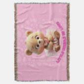 愛の小さなバンドル – チュツDesのかわいいベビークマ スローブランケット (正面縦)