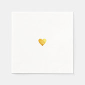 愛の小さな金ゴールドハート スタンダードカクテルナプキン (正面)