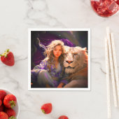 愛の少女とライオン スタンダードカクテルナプキン (インサイチュ)