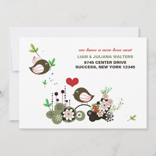 愛の巣の移動発表 案内状 (正面)