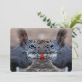 愛の巣立つ squirrel 結婚式招待状 招待状 (スタンド正面)