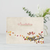 愛の巣-引っ越し祝いパーティーのパーティの招待状 招待状 (スタンド正面)