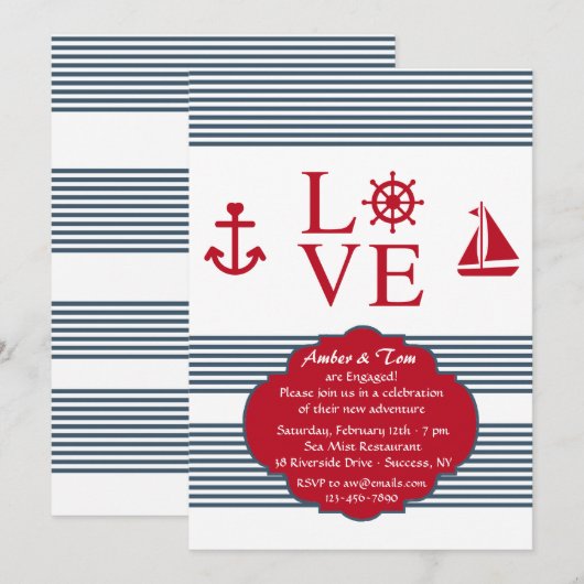 愛の帆走への招待 招待状 (正面/裏面)